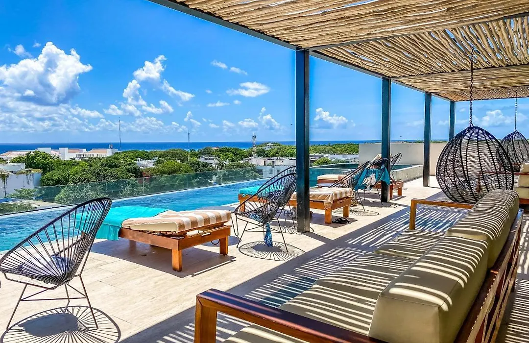Big Studio At Kaab By The Beach With Roof Top Pool Near Paseo Del Carmen Mall-1