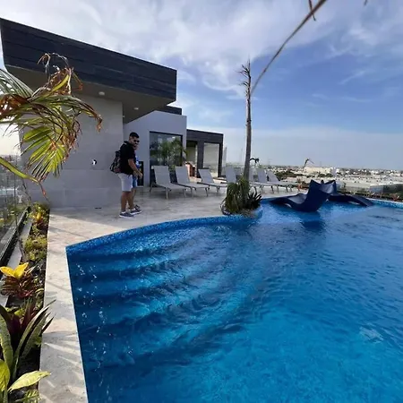 Studio Pent House Con Alberca Listo Para Relajarte-2