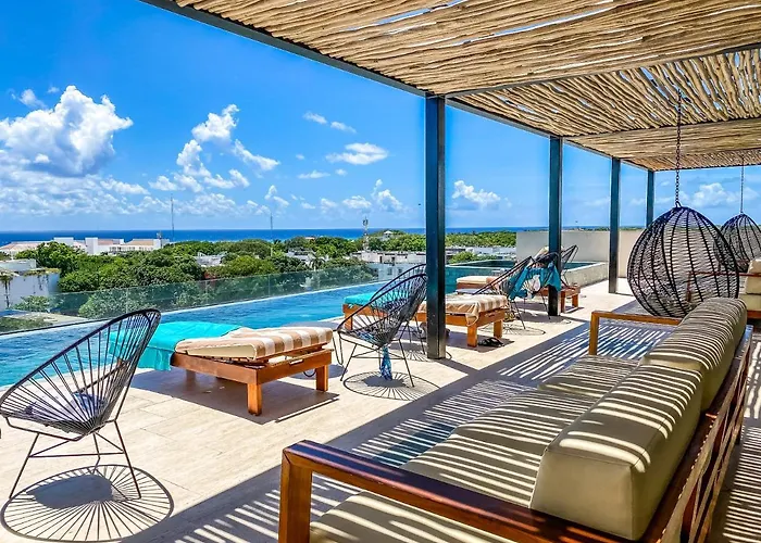 Big Studio At Kaab By The Beach With Roof Top Pool, Sauna And Jacuzzi Near Paseo Del Carmen Mall Playa del Carmen che accetta animali