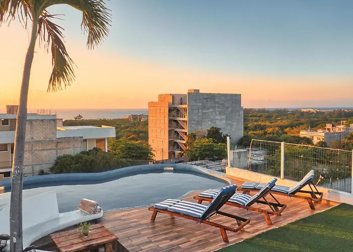 Ocean And City View Rooftop, Apartment 2Br 301 Playa del Carmen acceptant les animaux