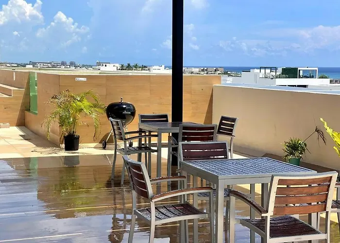 Modern 5Th Av Apt - Rooftop Pool-Distrito Corazon F5 Playa del Carmen